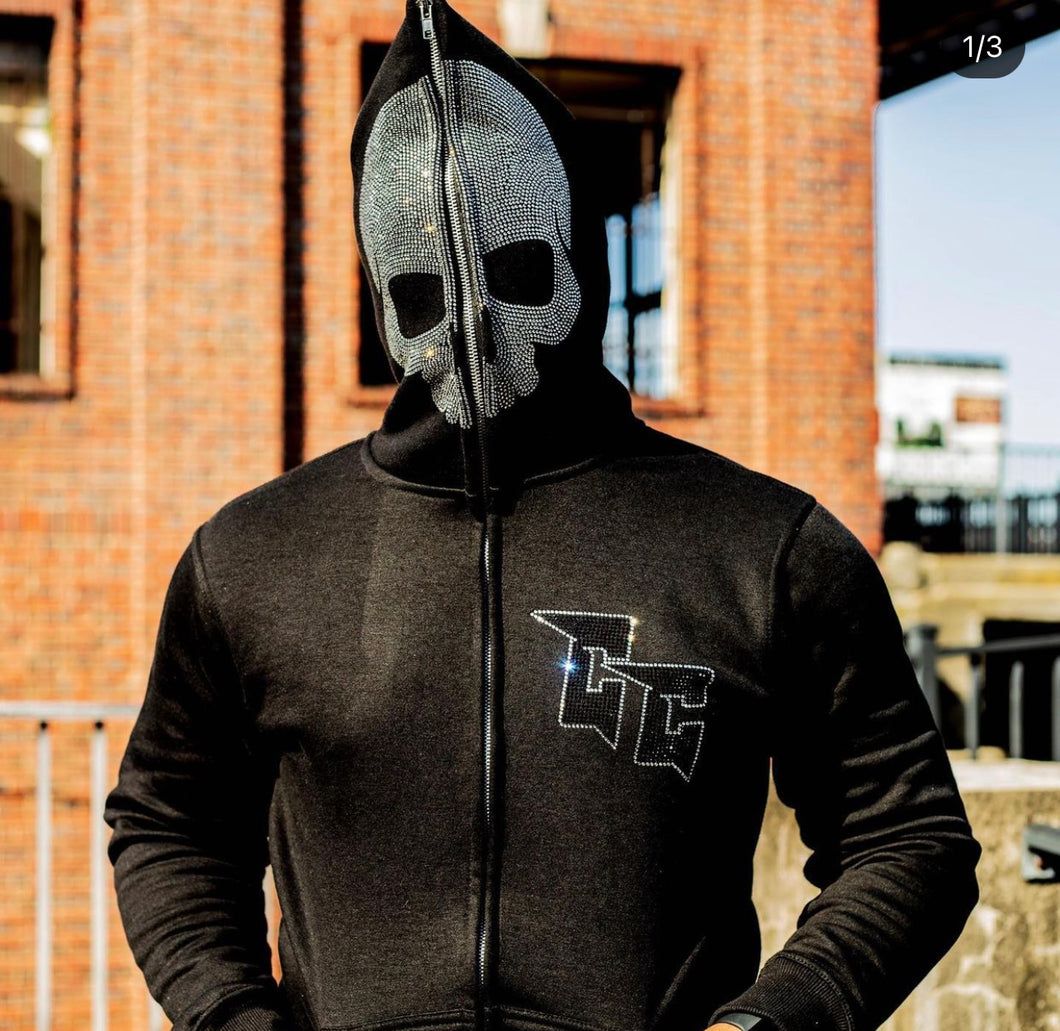 Full Zip Skull Hoodie